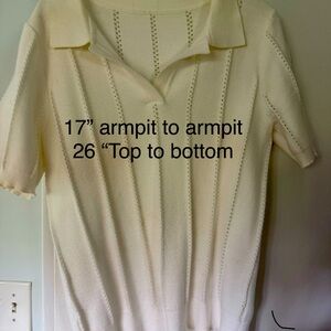 Cream Knit Women's Top